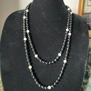 Onyx and Pearl Necklace
